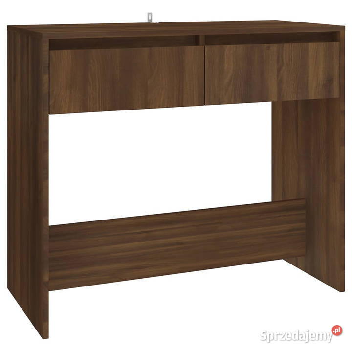 Stolik konsolowy brązowy dąb 89x41x765 WM813001 mazowieckie Warszawa