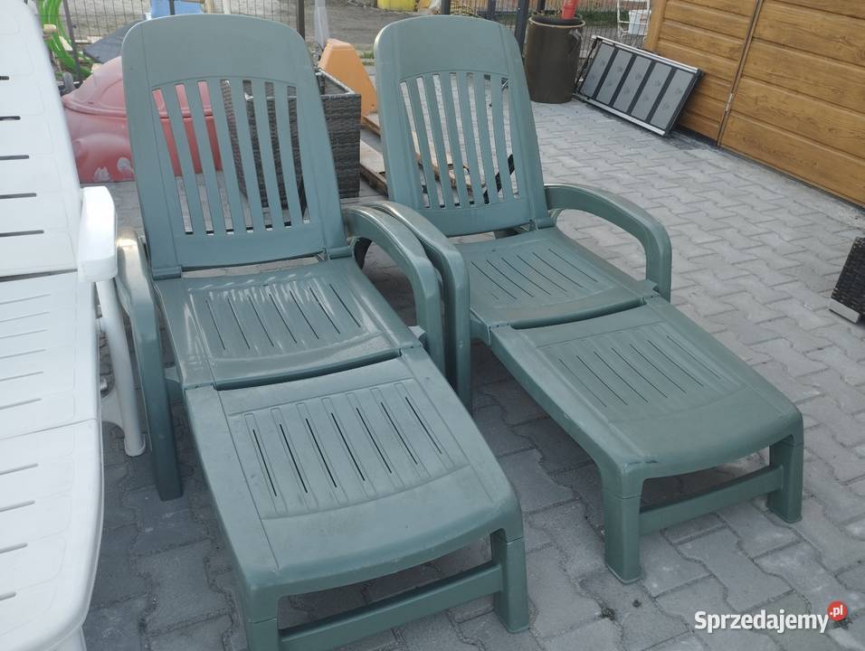 Leżak ogrodowy plastikowy 2 szy tworzywo sztuczne Szamotuły