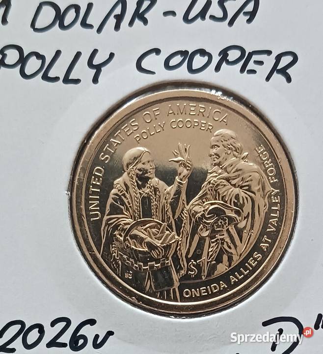 1 Dolar Indianka Sacagawea Polly Coopermen D Numizmatyka Konin
