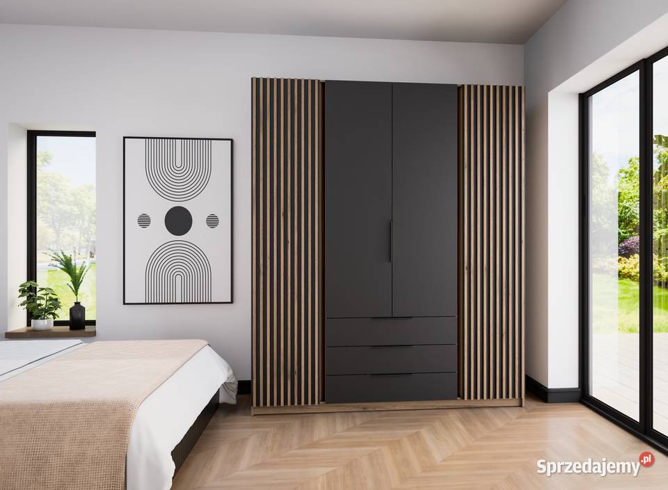 Duża pojemna szafa z lamelami 200 4 kolory z