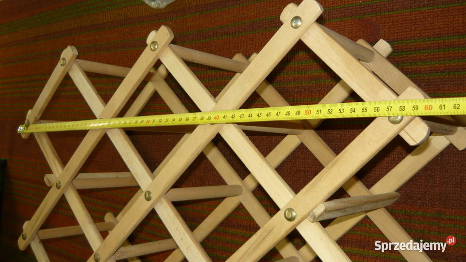 Stojak na wino drewniany na 10 butelek składany Sokółka