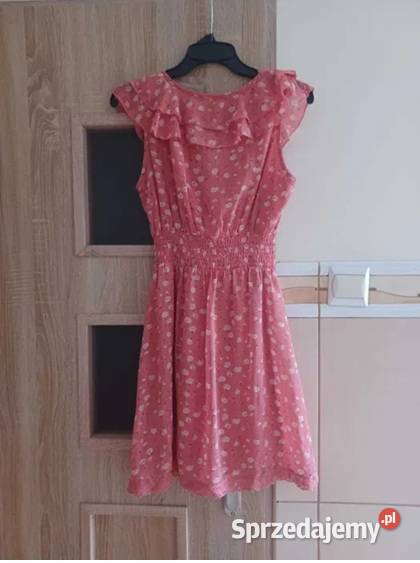 NOWA Śliczna koralowa sukienka damska Rozmiar 38(M) Hajnówka sprzedam