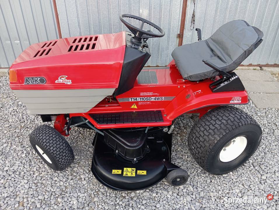 Traktorek kosiarka ALKO T14 4 koła skrętne stan