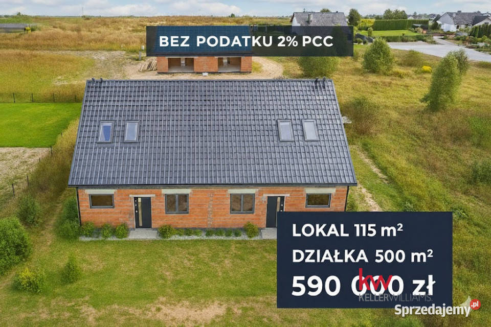 Dom bliźniak Trzek Śliwkowa 115 metrów Domy wielkopolskie