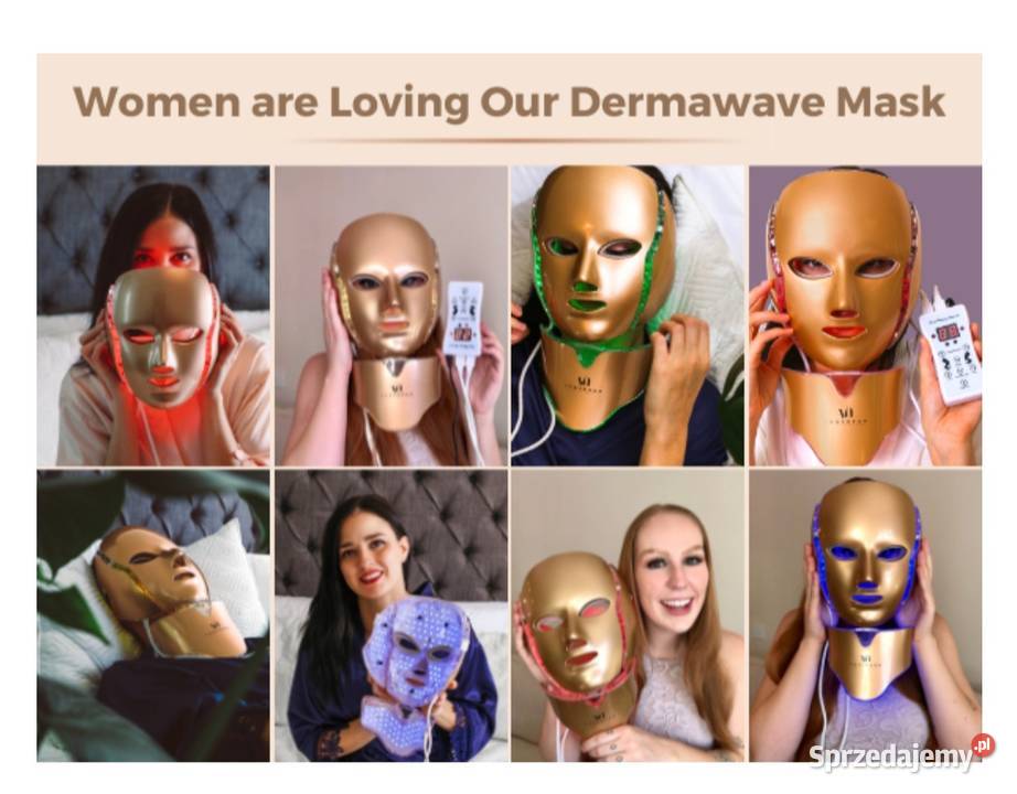 Maska Do Twarzy Z Terapią Światłem LED Dermawave Częstochowa