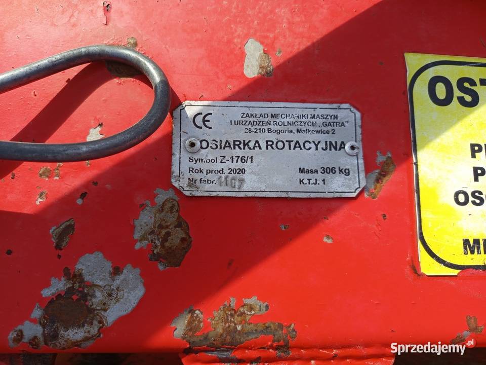Kosiarka rotacyjna Z176 135 z końcówki 2020 roku nieuszkodzony Nowy Wiśnicz