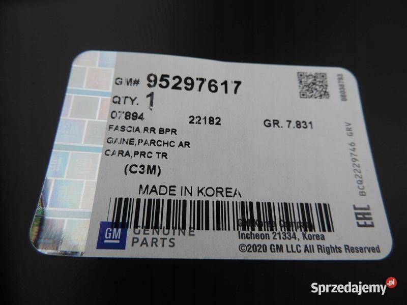 CHEVROLET SPARK M300 ZDERZAK TYŁ PDC NOWY