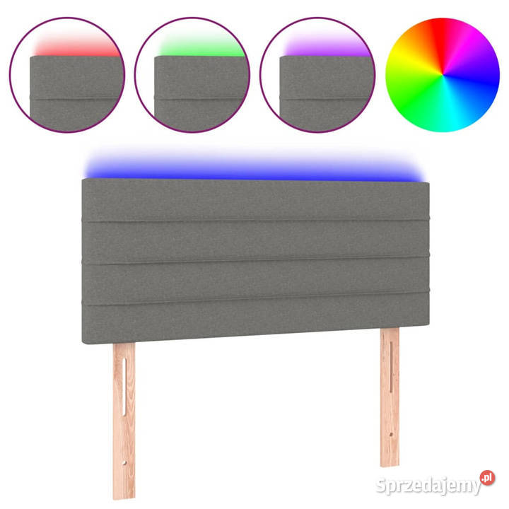 Zagłówek do łóżka z LED ciemnoszary 100x5x7888 Warszawa sprzedam