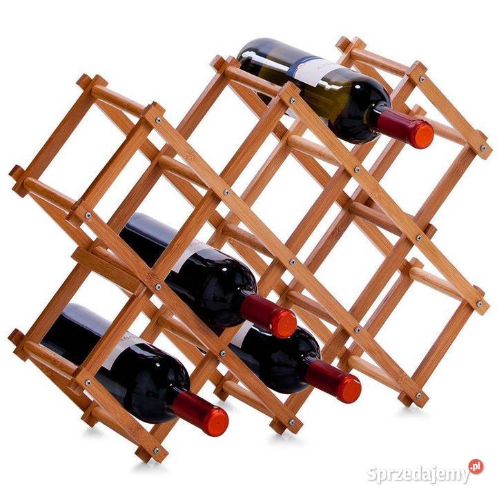 Drewniany ładny stojak na wino 10 butelek Pozostałe Warszawa sprzedam