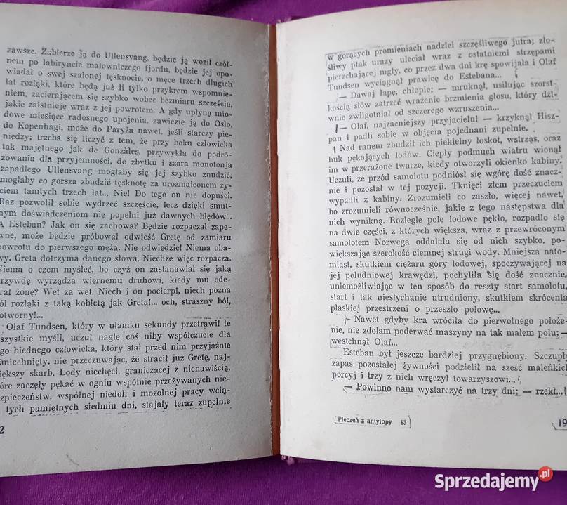Antoni Marczyński Pieczeń z antylopy Rój 1928 r Koźminek sprzedam