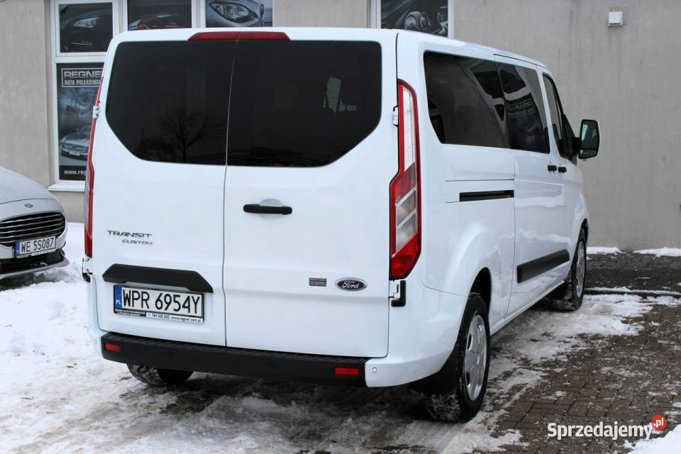 Ford Transit Custom Długi 9osobowy 130 SalonPL immobilizer Sokołów