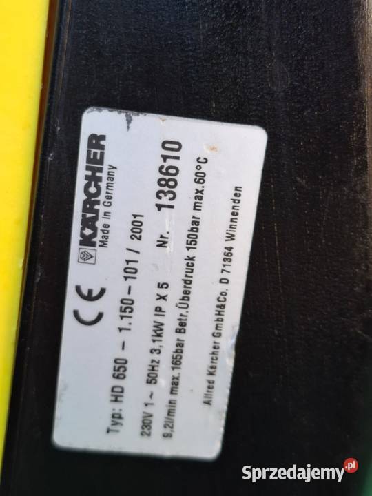 Myjka Karcher HD 650 Gwarancja Service Wysyłka mazowieckie Radom