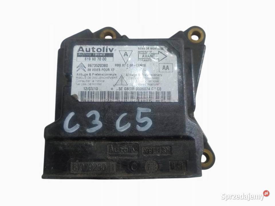STEROWNIK SENSOR AIRBAG CITROEN C3 C5 9673520380 sprzedam