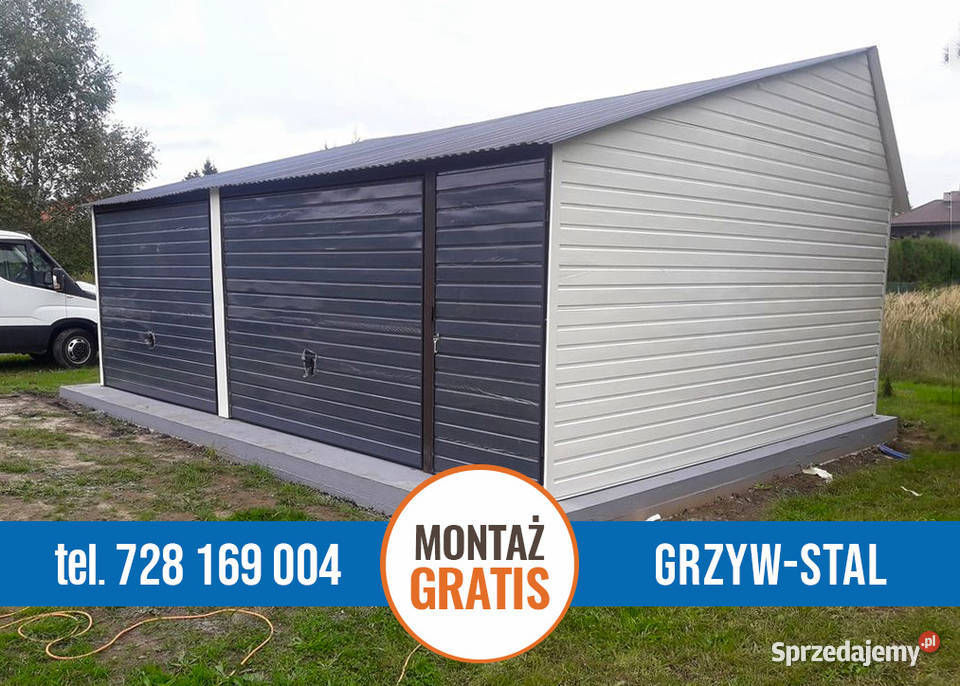 DREWNOPODOBNY Garaż Blaszany Jednospadowy Wiata Góra