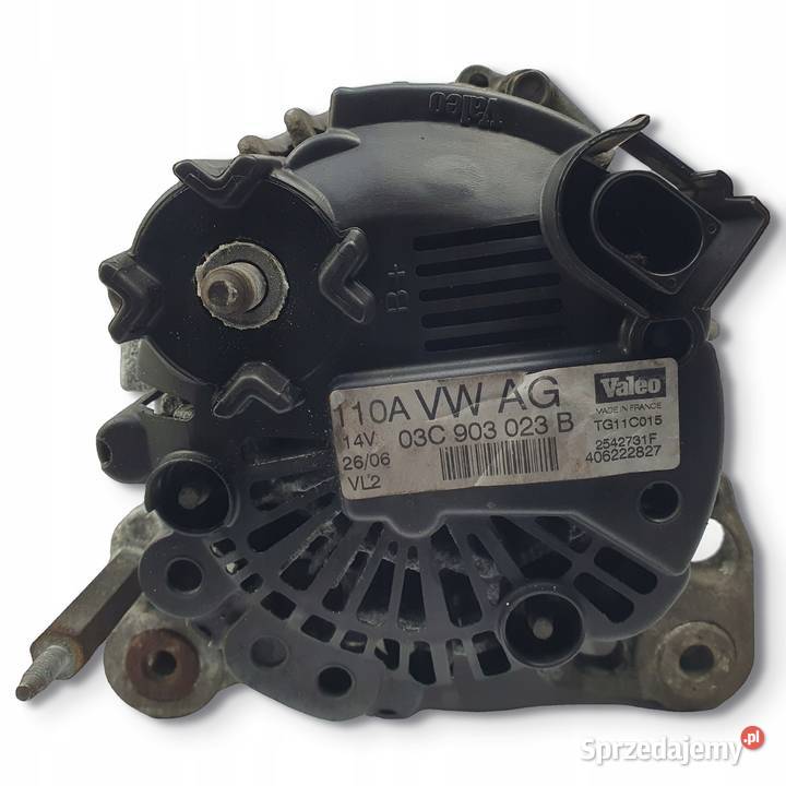 ALTERNATOR Audi A3 II 8P 16 FSI valeo 03C903023B Układ elektryczny silnika Chełm