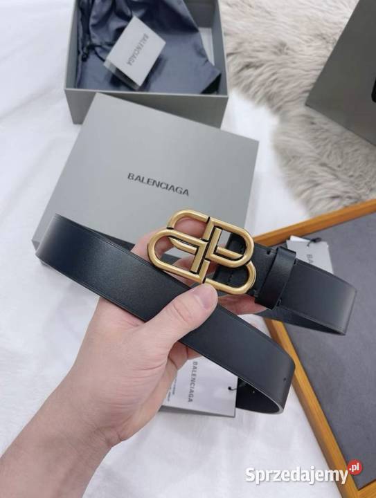 Pasek Balenciaga czarny skórzany 25 rozmiar 80 Kraków sprzedam