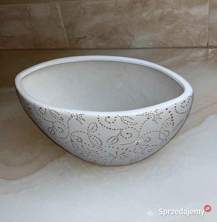 Doniczka ceramiczna osłonka Owalna Może być Porcelana i szkło Porcelana i szkło Gdańsk