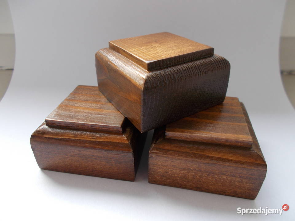 Podstawka drewniana mała pod figurki model cokół śląskie Ruda Śląska sprzedam