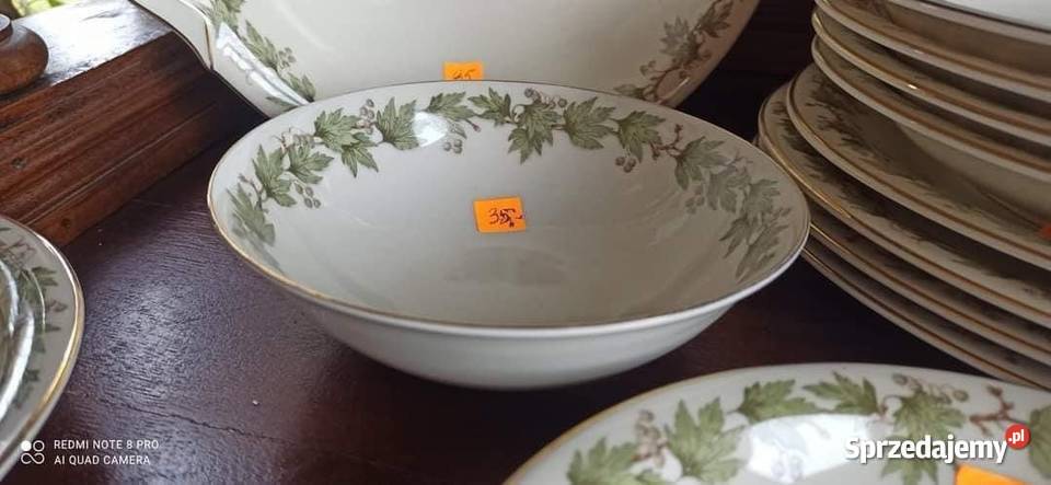 Półmisek Serwis Morbar Liście na złoconej Gdańsk sprzedam