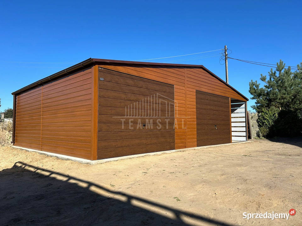 Garaż Blaszany 10x6m Wnęka 2x1m 2x Brama Uchylna lubuskie Żary