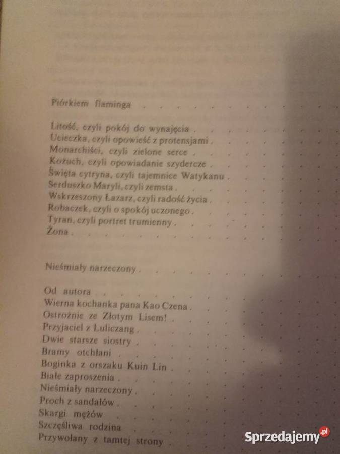 PIÓRKIEM FLAMINGA NIEŚMIAŁY NAŻECZONY WOJCIECH Rzeszów