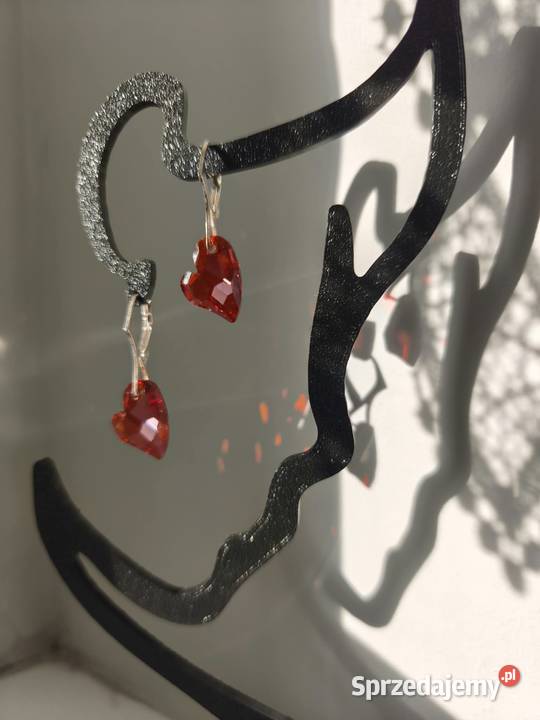 Kolczyki srebro kryształ Swarovski serce Poznań