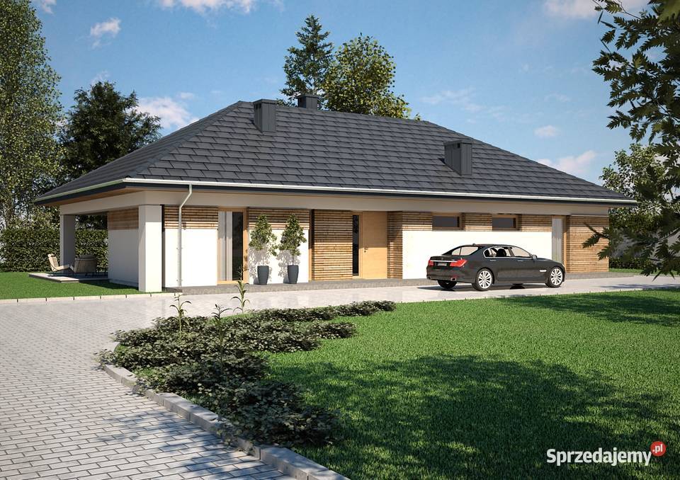 PROJEKT DOMU PARTEROWEGO W STYLU NOWOCZESNYM Kraków
