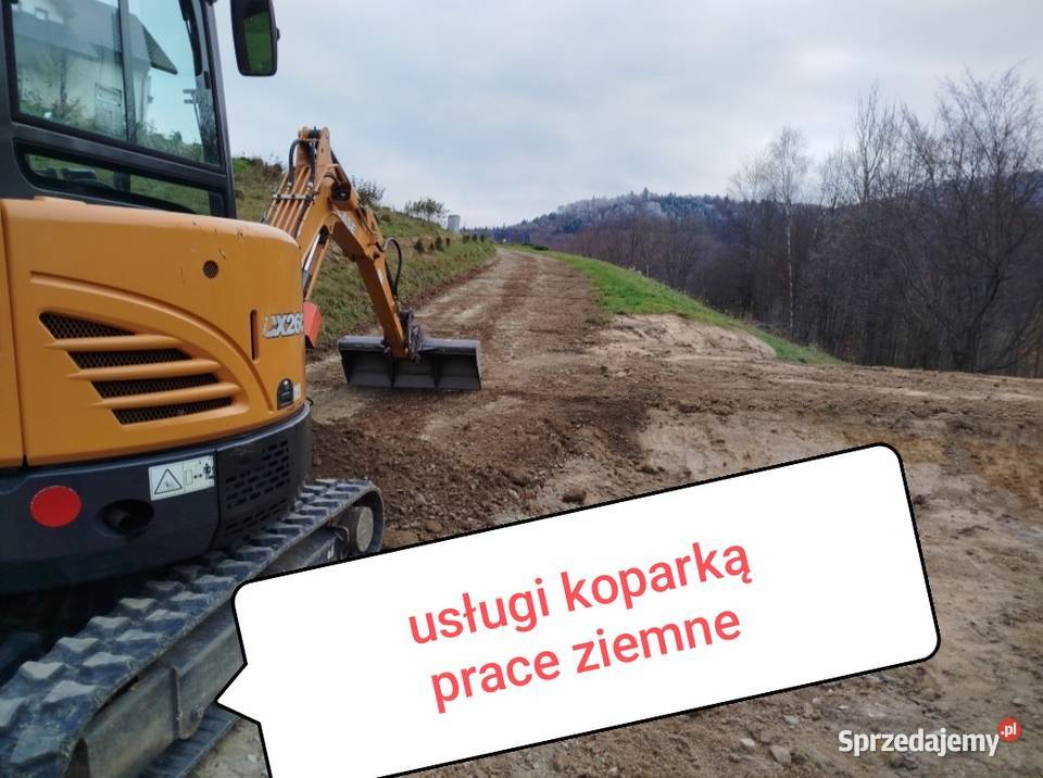 Prace ziemne usługi koparką Muszyna Krynica Dom i Ogród sprzedam