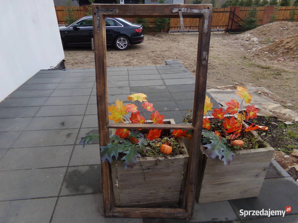 Stare okno rama okienna retro loft lustro Okna ścienne Ełk