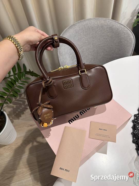 Torebka damska Miu Miu Arcadie bag brązowa skóra Rzeszów