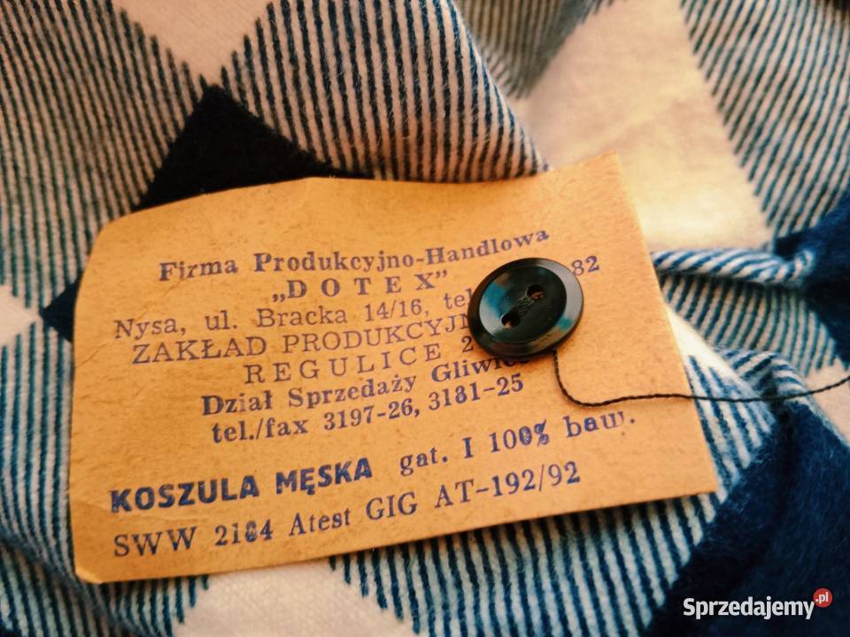 Zestaw Nowych Koszul Flanelowych VINTAGE PRLLata kolorowy Ruda Śląska