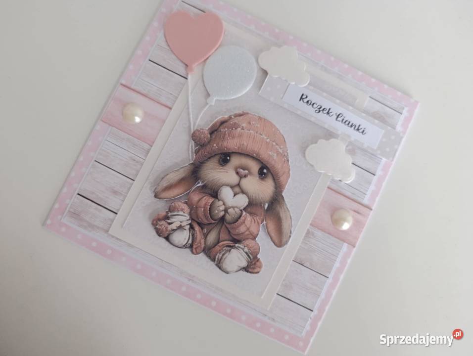 Kartka urodzinowa ręcznie robiona roczek Łódź