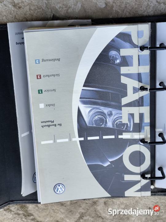 VW Phaeton oryginalna bordmapa komplet Lublin