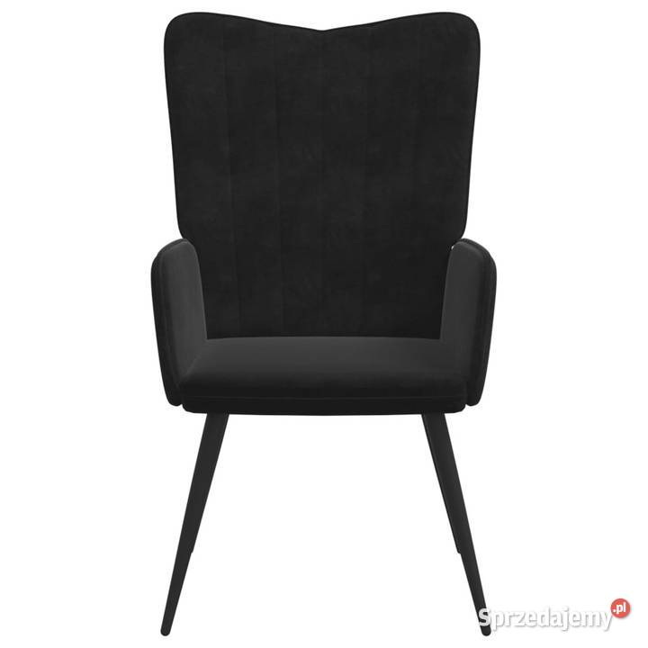 Fotel czarny obity aksamitem WM327683 Warszawa
