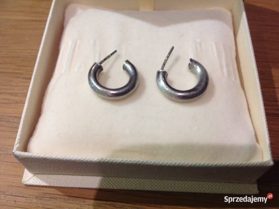 Srebrne Kolczyki Kółko Srebro 925 Vintage Nowa Sól