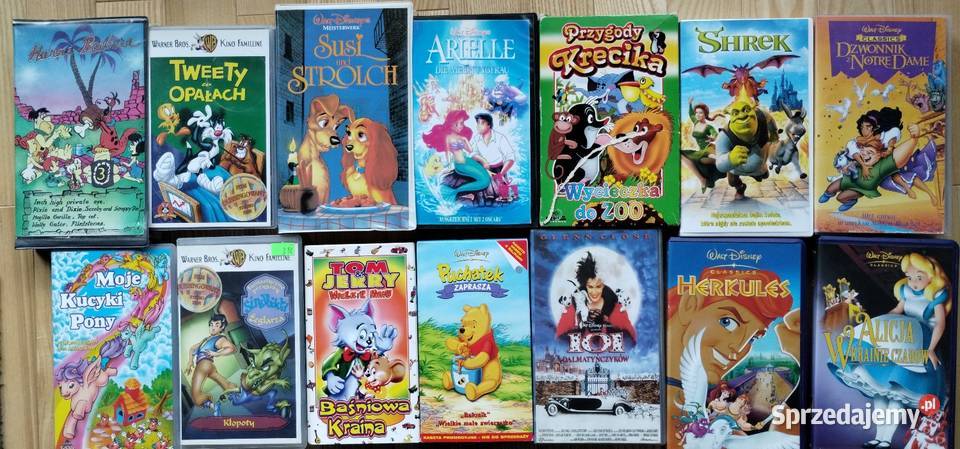 Bajki dzieci na kasetach VHS Płyty i kasety Warszawa
