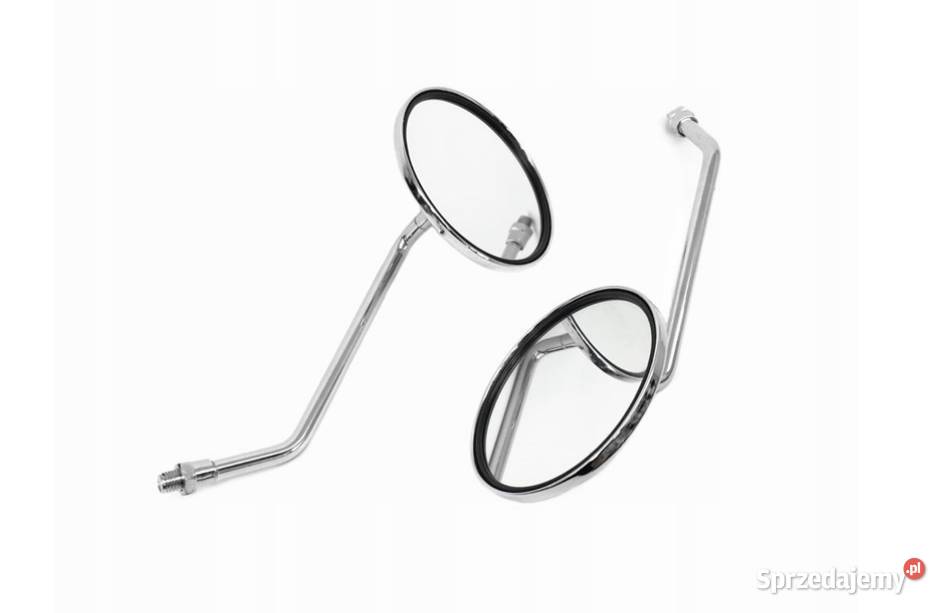 LUSTERKA DO MOTOCYKLA SKUTERA OKRĄGŁE CHROM M 10 śląskie Sosnowiec sprzedam