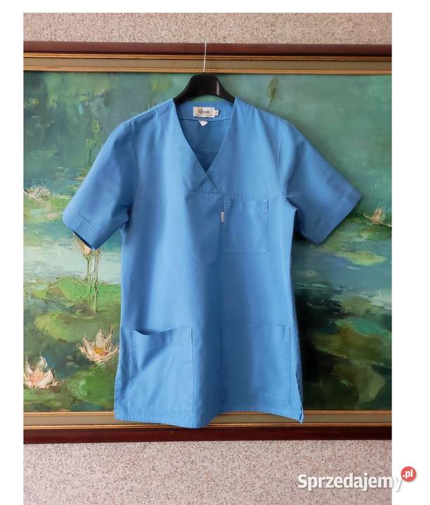 niebieska fartuch bluza medyczna stomatologoczna