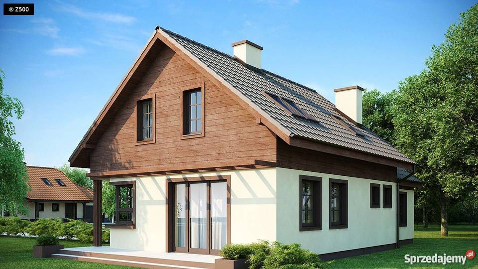 Klasyczny dom całoroczny z drewna domy drewniane Bydgoszcz