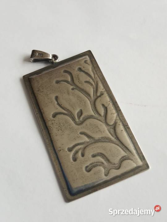 Srebrna duża stara zawieszka Naszyjniki Wrocław