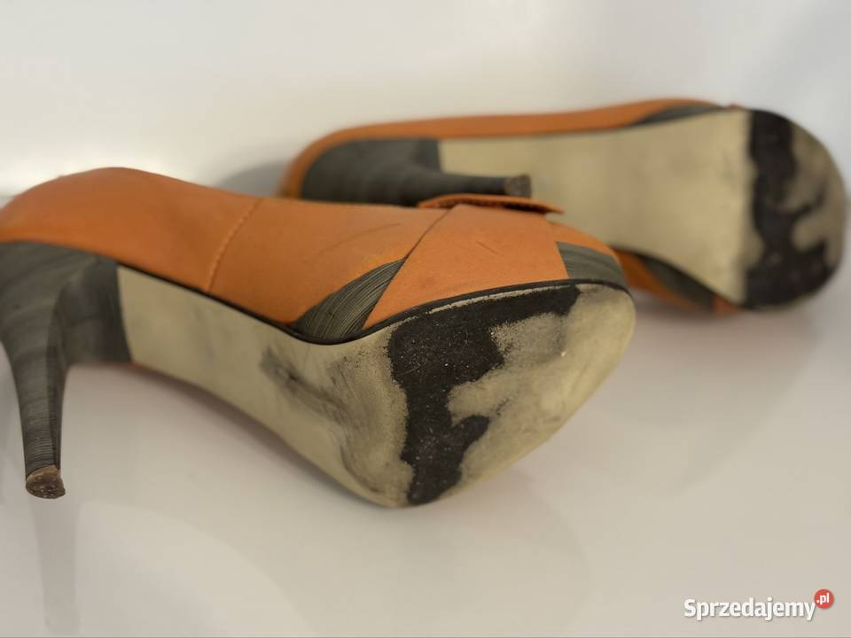 Pomarańczowe szpilki Lewski rozmiar 39 sprzedam