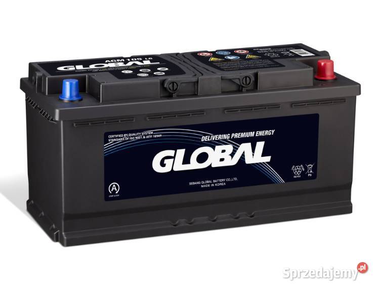 Akumulator 105Ah 950A Global AGM STARTSTOP Akumulatory Kościerzyna