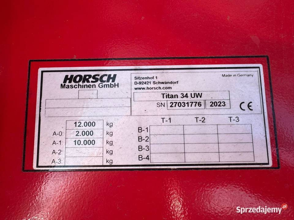 Horsh UW 34 Horsch opolskie Wydrowice sprzedam