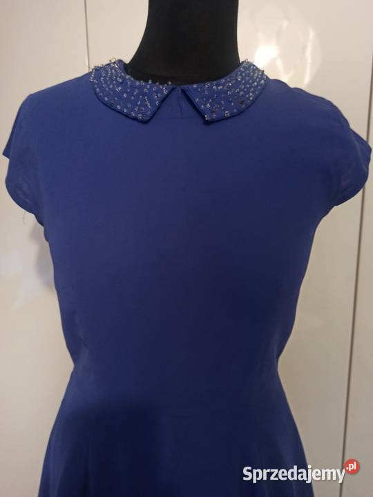 niebieska zwiewna asymetryczna Częstochowa sprzedam