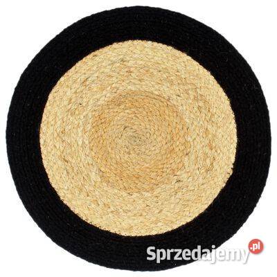 vidaXL Maty na stół 6 naturalny i czarny 38 juta