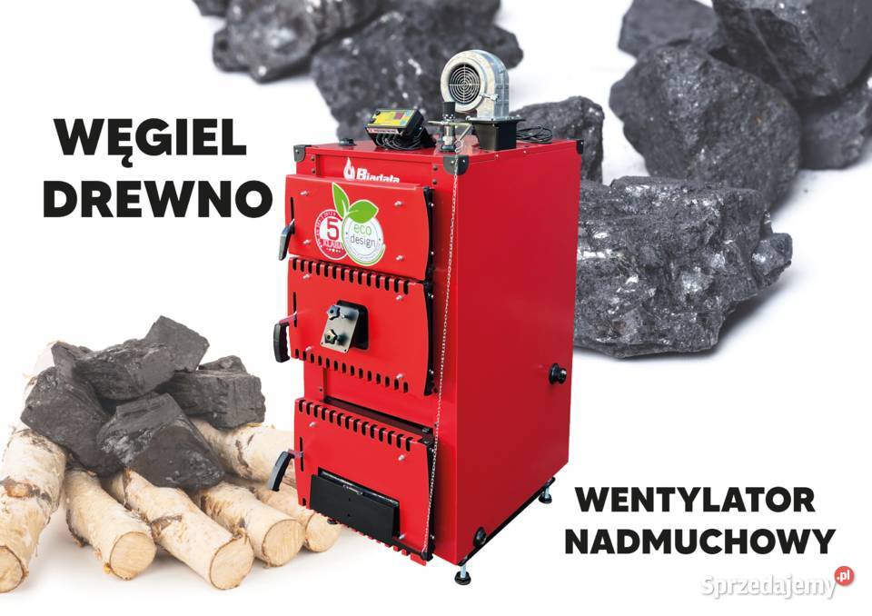 Kocioł piec NADMUCHOWY na WĘGIEL DREWNO 5 klasa Kotły i Piece CO Jedwabno
