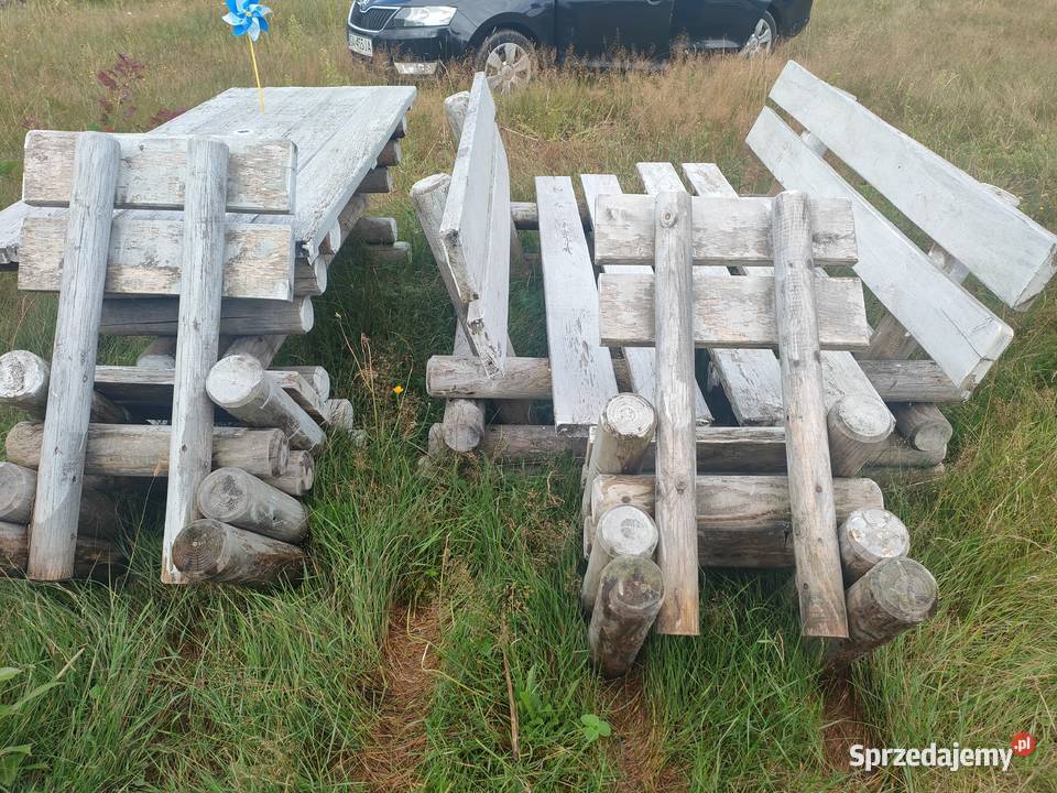 Meble ogrodowe solidny zestaw stół z krzesłami i Zestawy mebli ogrodowych Stężyca