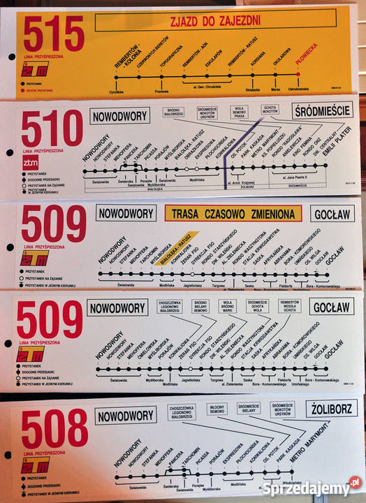 Tablice aurtobusowe zbiory na sprzedaż