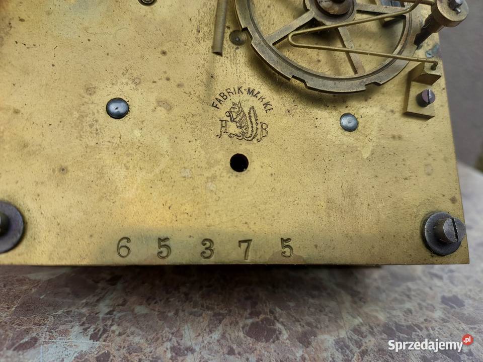 M075 Mechanizm starego zegara Hermann Braukmann Tczew