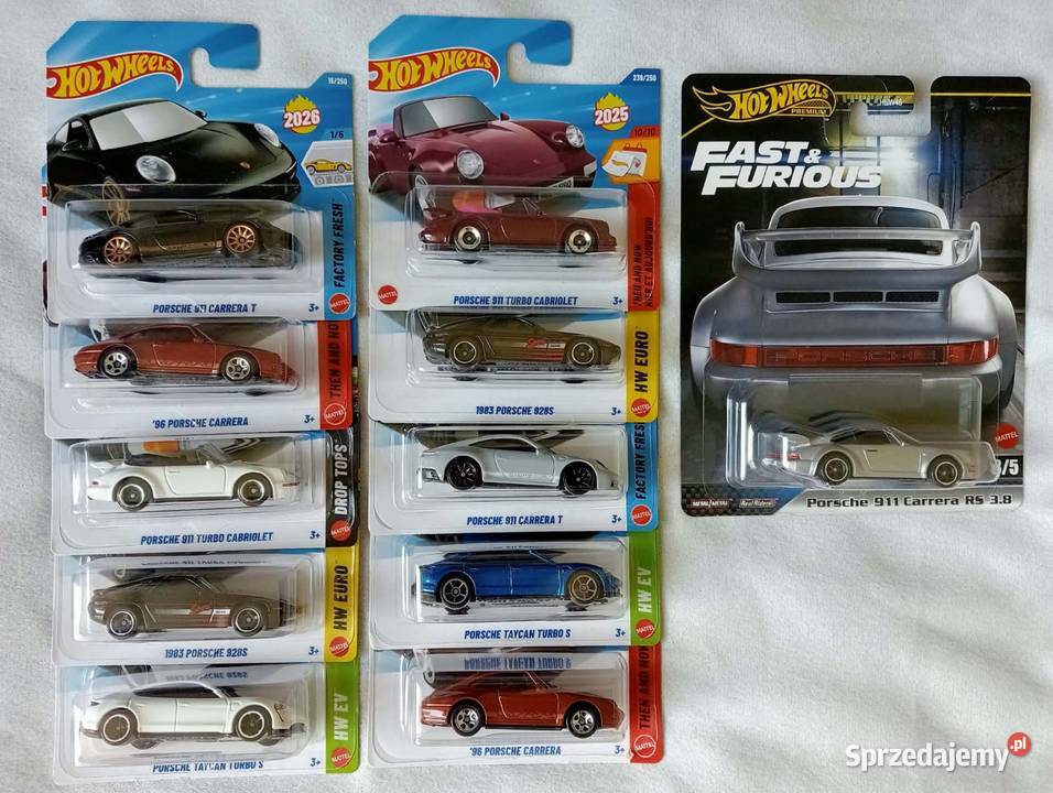 Hot Wheels Porsche Premium Mainline zestaw biały Samochody i pojazdy Jaworzno